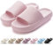 HEOAARG Claquettes Femme Chaussons Hommes Pantoufles de Nuage Léger Pantoufles de Douche Souplesse Sliders Soft Tongs Sandales pour Maison,Jardin,Plage,Piscine，Rose,35-36 EU