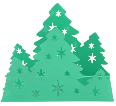 Ailgely Edelstahl Weihnachtsbaum -geformtem Serviettenhalter Tisch Tissue Organizer Home Restaurant Decor (Grün)