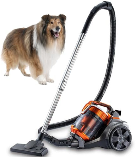 QWAXTRIW Bagless Cyclonic Vacuum Cleaner with HEPA Filter,Lightweight,Low Noise for Carpet and Hard Floors
