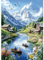NEWENMO Paysage Enneigé des Alpes Diamond Painting Kits,DIY Paysage Neigeux Peinture Diamant pour Adulte,5D Diamant Painting Kit Complet,Pont Cristal Débutant Art Set,pour Maison Décor 30x40cm