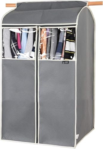 GZKDKZB Staubschutzhülle für Kleidung, Kleiderhüllen zur Kleideraufbewahrung, Kleiderhüllen zum Aufhängen, Kleidersäcke mit transparenten PVC-Fenstern, staubdicht, für Mäntel, Kleider, Jac