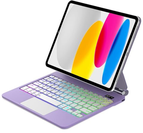 Magic Keyboard for iPad A16 11th Gen 2025/10th Gen 2022, Slim Magnetic Floating Stand and Precision Multi-Touch Trackpad, Keyboard Case with Backlit for iPad 10th/11th Generation 10.9/11 inch, Mauve