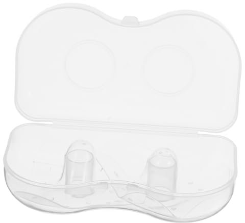 FONDOTIN Stillhütchen Aus Transparentem Silikon Dreieckige Weiche Brustwarzen-schutzschilde Für Stillende Mütter Diskret Komfortabel Mit Aufbewahrungsetui Für Wunde Brustwarzen Und Einfache