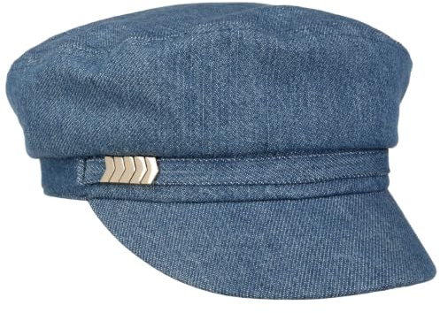 Seeberger Denim Elbsegler Schirmmütze Schildmütze Newsboy Cap Baker-Boy-Mütze Elbseglermütze Damen - mit Schirm, Futter Herbst-Winter Winter