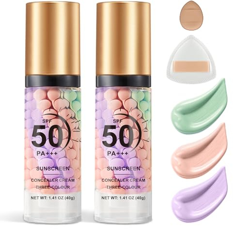 QIUFSSE 2PCS Color Correcting Primer for Face before Makeup