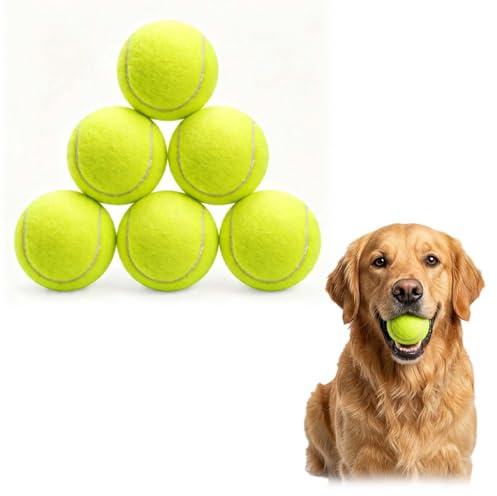 LNGJIN 6Stk Haustiertennis, 5 cm Durchmesser, Mini Tennis Balls, Hunters Hunde-Tennisball, Mini Tennisball Hund, Robuster Hundeball, Gewicht 55 g, geeignet für kleine Hunde, interaktives Training