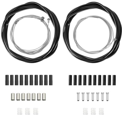 Ainiv Set de Câbles de Frein Vélo, Kit de Frein Universels et de Dérailleur | Gaines pour Câbles de Dérailleur pour VTT, Vélos de Route, Vélos de Course et Vélos Électriques