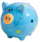 JYPHM Sparschwein aus Keramik für Kinder Jungen und Mädchen einzigartiges Geschenk Kinderzimmer Dekoration Andenken Porzellan-Sparschwein blau 12x12x10cm(5x5x4inch)