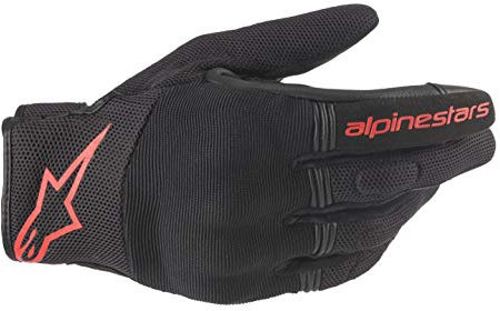Alpinestars Motorradhandschuhe Copper Gloves Black Red Fluo, Black/RED/Fluo, M, 35684201030- M
