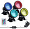 Lychee LED Lighting Gartenteich Lampe RGB Aquarium Licht, Fernbedienung Unterwasser Spot Licht IP68 Wasserdicht für Gartenteich Aquarium Beleuchtung, EU stecker (4 stücke)