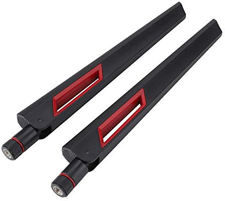 Dpofirs 2 IPEX 4-zu-RP-SMA-Verbindungskabel für drahtlose WIFI-Netzwerkkarten, 2 8-dBi-Hochleistungsantennen, kompatibel mit 9260NGW 9650AC 7265AC BCM94360, geeignet für WIFI-Router