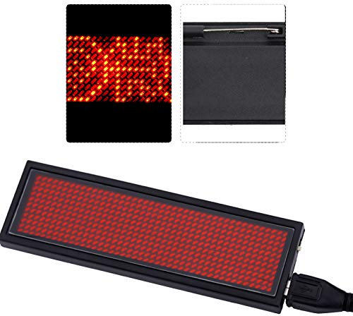 Badge Nominatif Led, Panneau de Défilement Led Rouge 110-240V, Badge Nominatif, Panneau D'affichage D'Étiquette de Message Pour La Gare, L'aéroport, Les Centres Commerciaux, Les Hôpitaux, Les Hôtels,