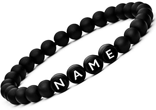 CV couplevibes Perlenarmband | Buchstabenarmband | Liebesarmband Natursteine | Paar Armband | Partnerarmband Freundschaftsarmband (1 Armband)