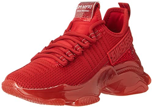 Steve Madden Damen Maxima Sneaker, Rot/Mehrfarbig, 39 EU