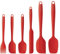 Juego de espátulas de silicona Diseño sin costuras de 6 piezas Espátulas de goma aprobadas por la FDA Sin BPA Resistente al calor 600 °F Utensilios de cocina Cocinar Hornear Revolver Rojo