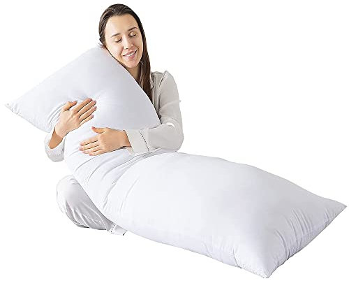 Adam Home Premium Hollowfiber Filled Bolster Pillow (King 5FT) Full Body Orthopedic Long Pillow for Side Sleeper, Back, Neck, Maternity Support Pregnancy Pillow