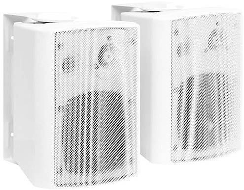 vidaXL Wandlautsprecher Stereo 2 STK. Weiß Indoor Outdoor 80W