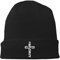Tijeyi Jesus Christus Hüte schwarze Beanies für Männer Frauen Jungen Papa Leben Jesus Christian Crosses Hat Chemo Cap Lustige Grafik Beanie Winter, christliche Geschenke für Frauen, Jesus Kreuz, 1