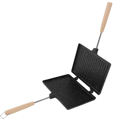 Lybunair Sartén Antiadherente para Sandwich, Sandwichera de Doble Cara para Desaypocos, Tortillas y Hamburguesas