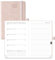 POPRUN Taschenkalender 2025 2026 Klein Notizbuch (Aug.2025-Dez.2026), ca. A6 (16 x 10,5 cm), kalender 2025 Klein mit Softcover - Terminplaner mit PU-Leder - Zartrosa