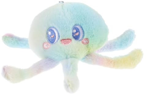 VANZACK Niedlicher Octopus Plüsch Schlüsselanhänger Mit Metallring Weicher Karabiner Dekoratives Kuscheltier Anhänger Für Auto Tasche Geschenk Für Freunde