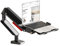Single/Dual/Triple Monitor Stand Laptop Mount with Adjustable Tray for 10-17”Notebook, Full Motion Gas Spring Mount Arm for 17-32”Monitor (Black