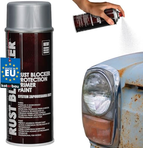 KOTARBAU® peinture antirouille en spray pour métal 400 ml argent RAL 9006 zinc antirouille pour clôture de jardin portails bricolage