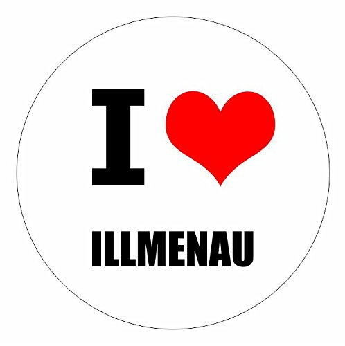 Kiwistar - Autoaufkleber - 5x5 cm - außen klebend - I love Illmenau Erfurt für Auto, Laptop, Fahrrad, LKW, Motorrad Aufkleber mehrfarbig Sticker Decal