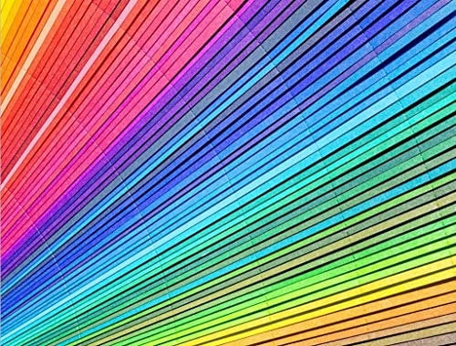 Hard Jigsaw Puzzles For Adults - Impuzzibles Paper Rainbow - 1000 Piece Hardest Jigsaw Puzzle - 66 X 50cm - Colorful, Bold, Rainbow Jigsaw Puzzle For Adults