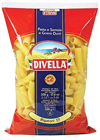 10x Pasta Divella 100% Italienisch N°17 Rigatoni 500g