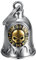 MOCY BELL - Clochette Moto Skull Ride to LIVE Porte-Bonheur MOCY BELL Acier inoxydable Argent Or