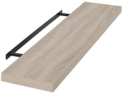 EUGAD Wandregal Wandboard Buchregal Hängeregal DVD CD Regal Holz Board 100cm Sonoma Eiche 0041QJ