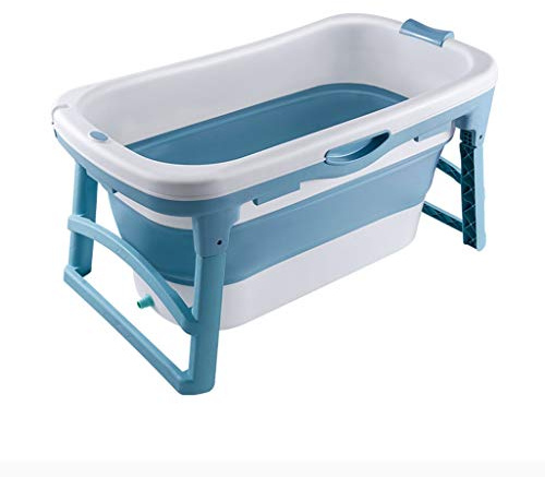 Faltbare Badewanne Erwachsene Tragbare Badewanne Erwachsene Für Dusche Große Plastik Kunststoff-Klapp Kinderbadewanne Kinderfreistehende Badewanne Mit Deckel Blau/Rosa 110*64*57cm ( Color : Blue )