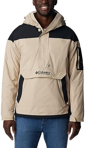 Columbia Challenger Insulated Pullover, Anorak Invierno para Hombre, Ancient Fossil/Black, Talla XXS