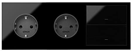 Simon 10020310-138 interruptor de luz Negro