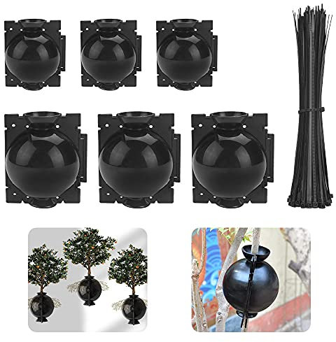 KBNIAN 6 Pz Propagatori Alta Pressione Nero + 100 Fascette in Nylon Autobloccanti Scatola per Radici per Piante Sfera per Radici Propagatori per Piante Scatola per Coltivazione Scatola per Radici