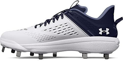 Under Armour Herren Yard Low Mt Baseball Cleat Schuh, (401) Midnight Navy/White/White, 40.5 EU