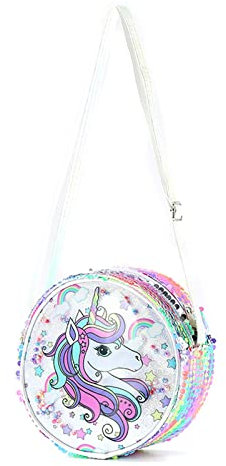 Spldsun Einhorn Handtasche Mädchen, Rosa Brustbeutel Kinder Mädchen, Verstellbarem Gurt Geldbeutel Kinder Kinderrucksack Mädchen, Wird verwendet, um Kleingeld und Kleine Gegenstände Aufzubewahren