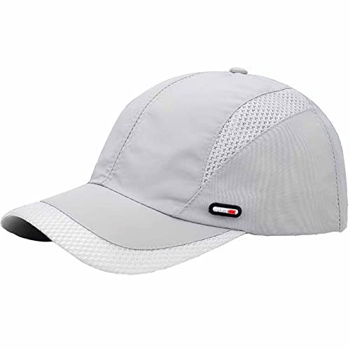 ZXCVB EMF-Schutz-Baseballmütze, 5G-Strahlungsschutz, HF-Abschirmung, WiFi-Strahlenschutz, Unisex-Anti-UV-atmungsaktive Baseballmütze,Light Grey