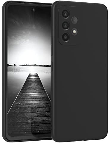 EAZY CASE - Silikonhülle für Samsung Galaxy A53 5G Hülle Silikon Case Schwarz stoßfeste Handyhülle Galaxy A53 5G Schutzhülle mit Kameraschutz Dünn Premium Schutz Cover TPU Phone Bumper in Schwarz Matt