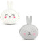 2Pcs Portamonete Del Silicone Del Raccoglitore Del Sacchetto Del Coniglio con le Orecchie Sacchetto Chiave Auricolare Borse di Immagazzinaggio Della Moneta Organizzatore, bianco, Portafoglio in