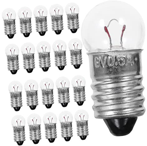TEHAUX Schulbedarf 50 Stück Taschenlampe Kontrollleuchte Glühbirne Wissenschafts-kit Minibirne Für Elektrisches Experiment Kleine Elektrische Perlen E10 Aluminium Spiral- Spiralglühbirnen