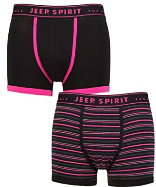 Jeep Spirit Mens Stripe Cotton Trunks Pack of 2