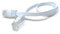 DRUT 30cm short FLAT CAT6 RJ45 Ethernet LAN Patch Cable, Low Profile GIGABIT Full Copper 32AWG Lead Allows Up to 1000Mbps Speed 1ft White
