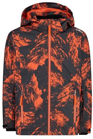 CMP - Kapuze mit Druckknöpfen für Kinderjacke, Anthrazit-Orange, 110