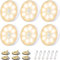 Electight [6 Packs] Luz Nocturna LED Recargable por USB, Sensor de Movimiento para Interiores, 8 LEDs/3 Modos/Adsorción Magnética para Pasillo, Escaleras, Gabinete, Armarios, Amarillo Cálido