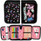 Paso Stitch & Andzia Trousse pliable avec accessoires, Noir et rose., Organiseur de poche