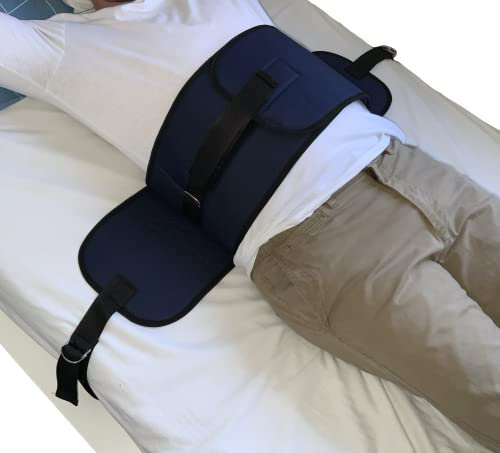 Gar Medical Cintura addominale per letto, fissaggio per letto adulto, chiusura per letti da 090 a 150 Cm. Fissaggio alla rete.
