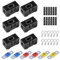 mizikuu 6 Stück Midi Sicherungshalter, Kfz Auto-Sicherungshalter und 6 Stück Midi Sicherung Mega Sicherung 40A 50A 60A ANS Hochstromsicherung für PKW, LKW, Baufahrzeuge, Busse, Wohnwagen
