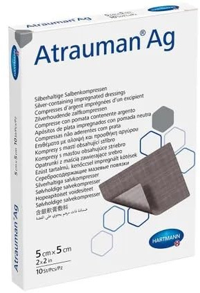 Paul Hartmann Atrauman AG Salbenkompressen 5 x 5 cm, 10 stück, Pack of 10